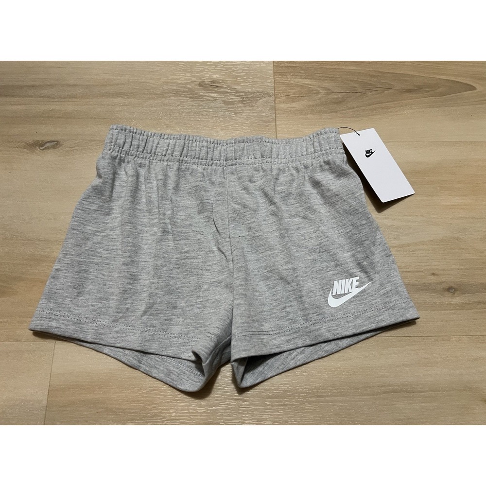 NWT Nike Little Girls Athletic Shorts Size 6X Heather Gray Lightweight Cotton